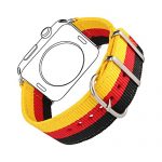 Bandmax Nylon Band Compatible with Apple Watch Rainbow Band 38MM 40MM LGBT Parade Strap Replacement Wristband Accessory New Adapter Compatible for Iwatch Series SE 7/6/5/4/3/2/1 21