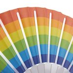 Folding Fans for Gay Pride Parades, Rainbow (9 In, 6 Pack) 10