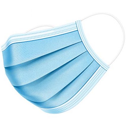 OxGord Artnaturals Face Mask - 50 Disposable Ear-Loop Masks - Protection from Dust, Pollen, and More - Mouth Cover Ideal for Everyday Use (Blue) 1