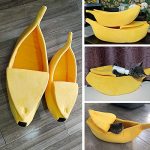 · Petgrow · Cute Banana Cat Bed House Medium Size, Christmas Pet Bed Soft Cat Cuddle Bed, Lovely Pet Supplies for Cats Kittens Rabbit Small Dogs Bed,Yellow 12