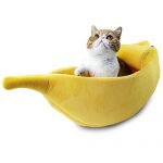 · Petgrow · Cute Banana Cat Bed House Medium Size, Christmas Pet Bed Soft Cat Cuddle Bed, Lovely Pet Supplies for Cats Kittens Rabbit Small Dogs Bed,Yellow 8