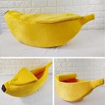 · Petgrow · Cute Banana Cat Bed House Medium Size, Christmas Pet Bed Soft Cat Cuddle Bed, Lovely Pet Supplies for Cats Kittens Rabbit Small Dogs Bed,Yellow 11