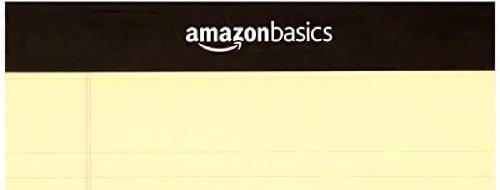 Amazon Basics Narrow Ruled Writing Pad - Canary (50 Sheet Paper Pads, 12 pack) 4