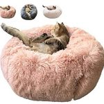 BinetGo Dog Bed Calming Cat and Dog Beds, 20/24/32 inches Cat Bed, Black/Pink/Beige Puppy Bed,Original Calming Donut Cat and Dog Bed in Shag Fur– Machine Washable, Anti Slip Waterproof Bottom 9