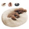 BinetGo Dog Bed Calming Cat and Dog Beds, 20/24/32 inches Cat Bed, Black/Pink/Beige Puppy Bed,Original Calming Donut Cat and Dog Bed in Shag Fur– Machine Washable, Anti Slip Waterproof Bottom 4