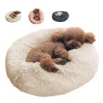 BinetGo Dog Bed Calming Cat and Dog Beds, 20/24/32 inches Cat Bed, Black/Pink/Beige Puppy Bed,Original Calming Donut Cat and Dog Bed in Shag Fur– Machine Washable, Anti Slip Waterproof Bottom 5