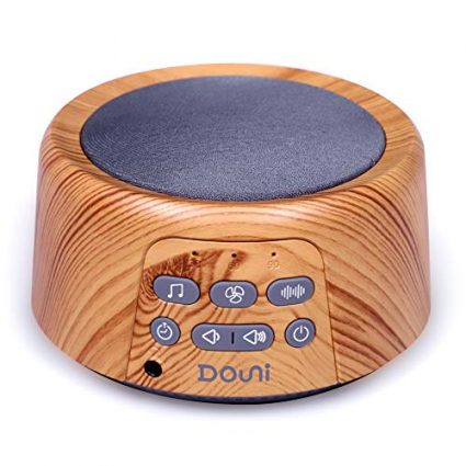 Douni White Noise Machine - Sleep Sound Machine with Soothing Sounds Timer & Memory Function for Sleeping & Relaxation,Sleep Therapy for Kid, Adult, Nursey, Home, Office, Travel.Wood Grain 4