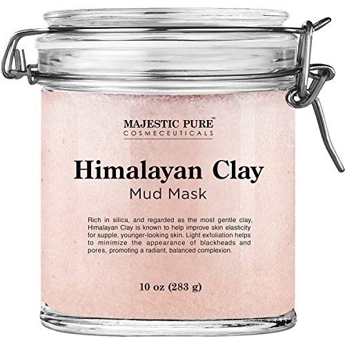 MAJESTIC PURE Himalayan Clay Mud Mask for Face and Body Exfoliating and Facial Acne Fighting Mask - Reduces Appearance of Pores, 10 oz 3