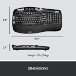 Logitech MK550 Wireless Wave Keyboard and Mouse Combo - Includes Keyboard and Mouse, Long Battery Life, Ergonomic Wave Design, Black 14