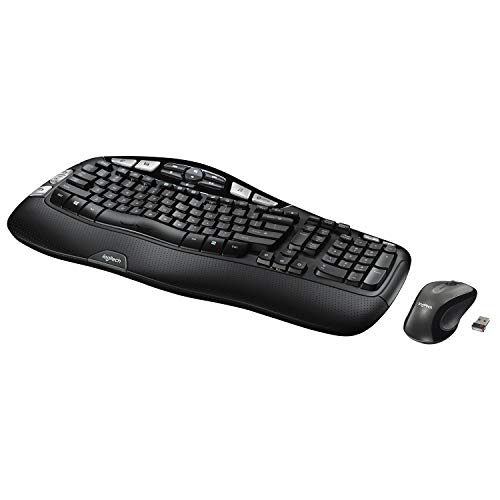 Logitech MK550 Wireless Wave Keyboard and Mouse Combo - Includes Keyboard and Mouse, Long Battery Life, Ergonomic Wave Design, Black 1