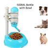 Pawow Pet Dog Cat Automatic Water Food Feeder Bowl Bottle Standing Dispenser 2
