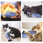 Senneny Electric Moving Fish Cat Toy, Realistic Plush Simulation Electric Wagging Fish Cat Toy Catnip Kicker Toys, Funny Interactive Pets Pillow Chew Bite Kick Supplies for Cat Kitten Kitty (Salmon) 12