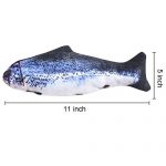 Senneny Electric Moving Fish Cat Toy, Realistic Plush Simulation Electric Wagging Fish Cat Toy Catnip Kicker Toys, Funny Interactive Pets Pillow Chew Bite Kick Supplies for Cat Kitten Kitty (Salmon) 9