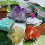 Chakra Therapy Starter Collection 17 pcs Healing Crystals kit, 7 Raw Chakra Stones,7 Colorful Gemstones, Amethyst,Rose Quartz Pendulum,Chakra Lava Bracelet,Dry Roses,Guide,COA,Gift Ready 14