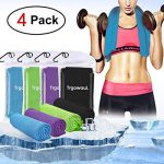Trgowaul 4 Pack Mix Colors Cooling Towels, 40 x 12 Inches, Ice Towel, Soft Breathable Chilly Towels, Microfiber Towel for Yoga, Sport, Running, Gym, Workout,Camping, Fitness, Workout 8