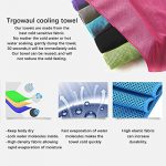 Trgowaul 4 Pack Mix Colors Cooling Towels, 40 x 12 Inches, Ice Towel, Soft Breathable Chilly Towels, Microfiber Towel for Yoga, Sport, Running, Gym, Workout,Camping, Fitness, Workout 12