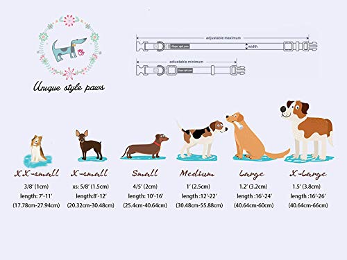 Unique style paws Dog Collar Bow tie Collar Adjustable Collars for Dogs and Cats Small Medium Large 7