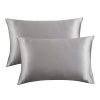 Bedsure Satin Pillowcase for Hair and Skin Queen - Silver Grey Silky Pillowcase 20x30 Inches - Set of 2 with Envelope Closure, Similar to Silk Pillow Cases, Gifts for Women Men 7