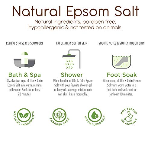 Life Is Calm Epsom Salt Spa 6-Pack l Dissolvable Therapy Formulas for Bath (Restore, Clense, Relax, Balance, Purify & Soothe) 4
