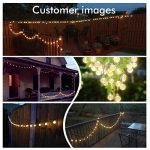 ALOVECO Solar String Lights Outdoor, 25ft 40 LED Crystal Ball Waterproof String Lights Solar Powered Fairy Lighting for Garden Home Landscape Holiday Decoration 12