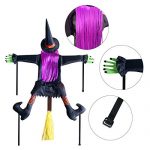 Large Crashing Witch, Funny Backwards Witch for Tree Ornaments, Quality Made Halloween Decorations Outdoor Indoor 10