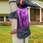 Large Crashing Witch, Funny Backwards Witch for Tree Ornaments, Quality Made Halloween Decorations Outdoor Indoor 8
