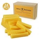24 Pack Yellow Beeswax Bars, Candle Making Wax, 1oz Bees Wax Bars Cosmetic Grade 8