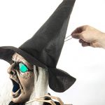 6 Feet Tall Witch - Scary Halloween Décor with Glowing LED Eyes & Mouth - Spooky Witch Scary Halloween Decorations Outdoor and Indoor 9