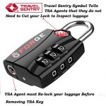 Forge Luggage Locks TSA Approved 4 Pack Black, Small Combination Lock with Zinc Alloy Body, Open Alert, Easy Read Dials, for Travel Suitcase, Bag, Backpack, Lockers. 8