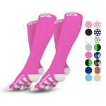 Go2Socks Compression Socks for Men Women Nurses Runners 20-30 mmHg Medical Stocking Athletic (2pPink, S) 7