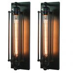 Licperron Sconces Wall Lighting, Industrial Black Wall Sconces Antique Wall Light Fixtures for Bedside, Bar, Restaurant, Hallway, Indoor&Outdoor Wall Decor, E26 & E27 Bar Lights, UL Approval, 2 Pack 13