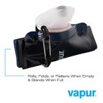 Vapur, Collapsible Water Bottle- 0.7 Liter, 23 Ounces- Reusable Leak Proof Water Bottles with Carabiner for Working Out, Camping, Backpacking, Hiking, & Travel!, Navy Blue Solid Anti-Bottle 8