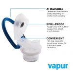 Vapur, Collapsible Water Bottle- 0.7 Liter, 23 Ounces- Reusable Leak Proof Water Bottles with Carabiner for Working Out, Camping, Backpacking, Hiking, & Travel!, Navy Blue Solid Anti-Bottle 10