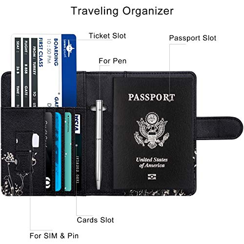 WALNEW Passport Holder Cover Case Travelling Passport Cards Carrier Wallet Case 5