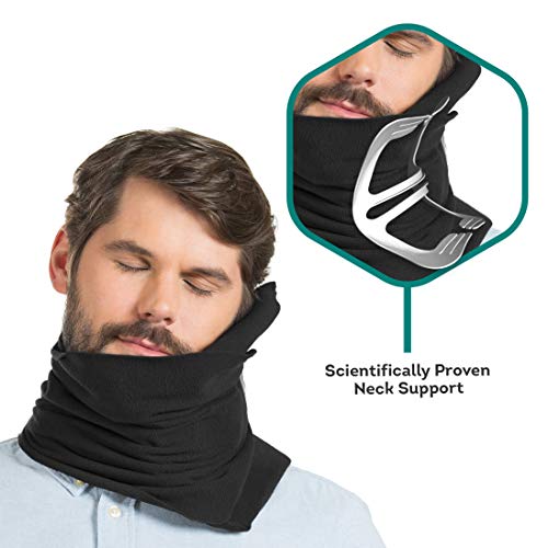 trtl Travel Pillow for Neck Support- Super Soft Neck Pillow with Shoulder Support and Cozy Cushioning Lightweight and Easy to Carry - Machine Washable - Black 4
