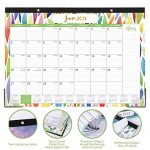 2021-2022 Desk Calendar - Yearly Desk Calendar 2021-2022, Desk/Wall Monthly Calendar Pad with Julian Date, 17" x 12", January 2021 - June 2022, Ruled Blocks, Multicolored 11