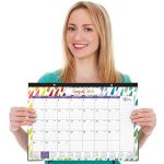 2021-2022 Desk Calendar - Yearly Desk Calendar 2021-2022, Desk/Wall Monthly Calendar Pad with Julian Date, 17" x 12", January 2021 - June 2022, Ruled Blocks, Multicolored 13