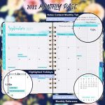 2022 Planner - Weekly & Monthly Planner with Monthly Tabs, Jan 2022 - Dec 2022, 6.3" x 8.4", Flexible Floral Hardcover with Thick Paper, Elastic Closure, Inner Pocket 10