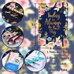 2022 Planner - Weekly & Monthly Planner with Monthly Tabs, Jan 2022 - Dec 2022, 6.3" x 8.4", Flexible Floral Hardcover with Thick Paper, Elastic Closure, Inner Pocket 13