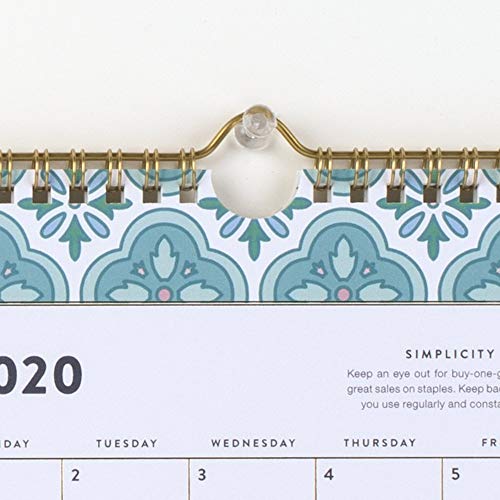 AT-A-GLANCE Academic Wall Calendar 2020-2021, Simplified For , 8-1/2" x 11", Small, Colorful Quatrefoil (EL400-709A-21) 3
