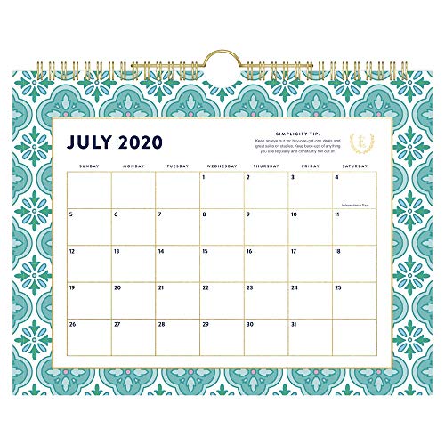 AT-A-GLANCE Academic Wall Calendar 2020-2021, Simplified For , 8-1/2" x 11", Small, Colorful Quatrefoil (EL400-709A-21) 17
