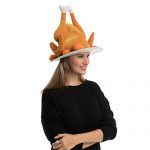 JOYIN 2 Pack Plush Roasted Turkey Hat for Thanksgiving Night Event, Dress-up Party, Thanksgiving Decoration, Role Play, Carnival, Cosplay, Costume Accessories 10