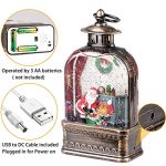 CaiFang Snow Globes Lantern with Music, Christmas Lantern Spinning Water Glittering with Nativity Scene and Timer Fit for Home Decoration and Gift 9