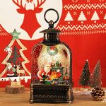 CaiFang Snow Globes Lantern with Music, Christmas Lantern Spinning Water Glittering with Nativity Scene and Timer Fit for Home Decoration and Gift 12