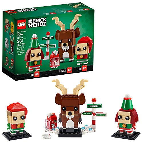 LEGO Brickheadz Reindeer, Elf and Elfie 40353 Building Toy (281 Pieces) 14
