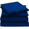 Mellanni Split King Sheet Set for Adjustable Bed - 5 Piece Iconic Collection Bedding Sheets & Pillowcases - Extra Soft, Cooling Bed Sheets - Deep Pocket up to 16" - Easy Care (Split King, Royal Blue) 10