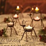 Rocinha Reindeer Candle Holder, Set of 6 Tea Candles Holders Holiday Candlestick Christmas Decoration for Home, Table, Fireplace, Window 8
