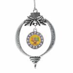Inspired Silver - Kwanzaa Charm Ornament - Silver Circle Charm Holiday Ornaments with Cubic Zirconia Jewelry 7