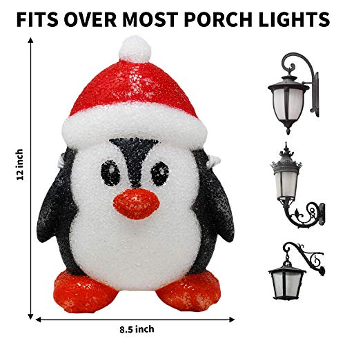 JOYIN 2 Pcs Christmas Porch Light Covers for Outdoor Light Cover, Christmas Decorations, Christmas Parties, Gift Giving, and More! (Penguin Cover) 3