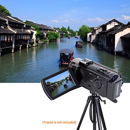 kicteck Video Camera Camcorder Digital Camera Recorder Full HD 1080P 15FPS 24MP 3.0 Inch 270 Degree Rotation LCD 16X Zoom Camcorder with 2 Batteries(604s) 7
